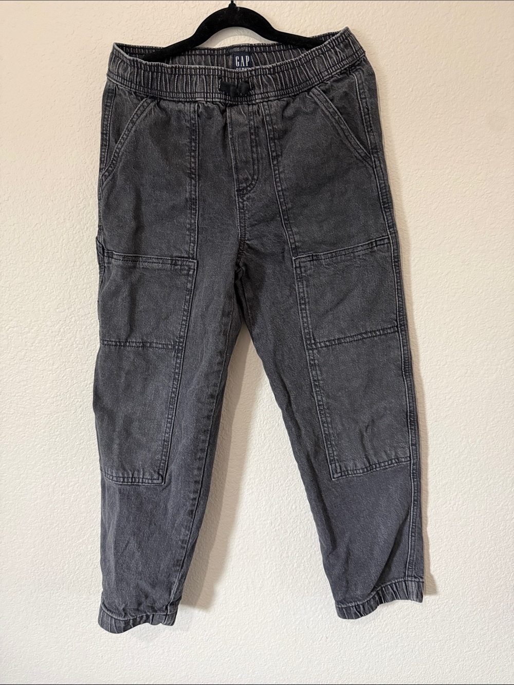 GAP Kids Gray - Black Relaxed Utility Jeans